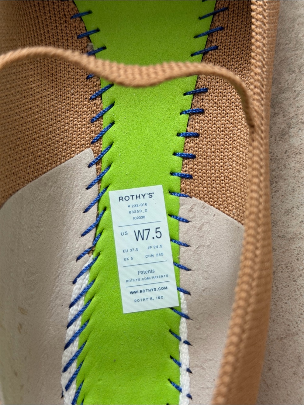 Rothy's The Max Square Mary Jane Flats Wren Size 7.5 - Picture 11 of 12